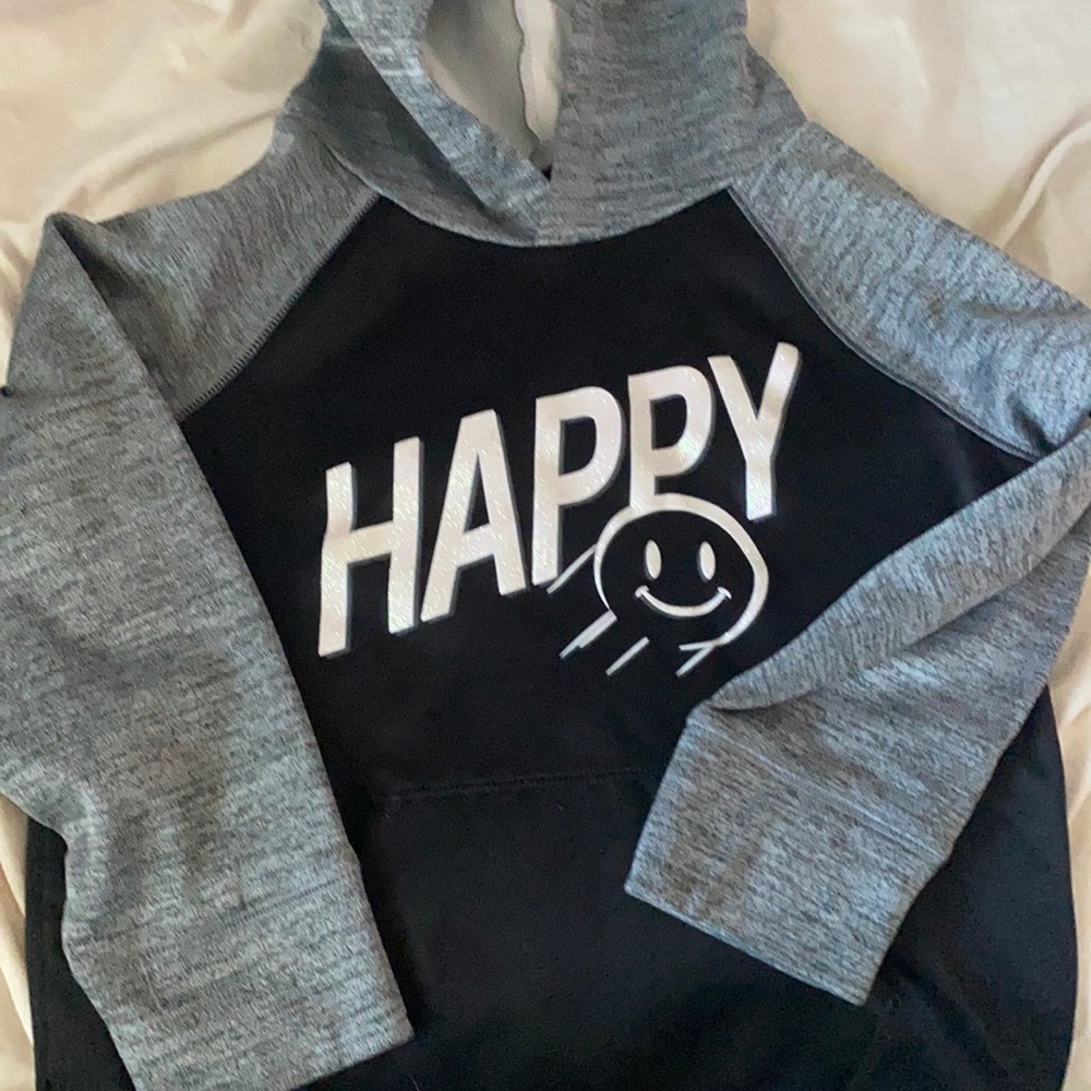 Justice hoodie black and grey size 10 youth